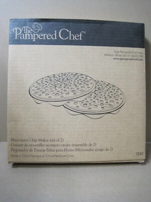 Pampered Chef Microwave Chip Maker 1241 Set Of 2 NIB  - Image 1 of 3