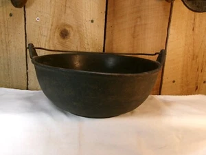 Antiker Tormarke Gusseisen 3 Quart Topf mit Heizring & Bügelgriff unrestauriert - Bild 1 von 4