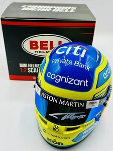 F1, FERNANDO ALONSO ORIGINAL signed 1/2 BELL ASTON MARTIN mini helmet 2023 NEW 5 - Picture 1 of 5
