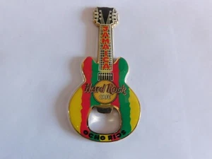 Hard Rock Cafe Jamaica OCHO RIO City Guitar with HRC Logo Magnet Bottle Opener 2 - Picture 1 of 3