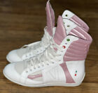 Chaussures de boxe Virtuos Oriente bottes femmes taille US 7 euros 38 rose blanc à lacets