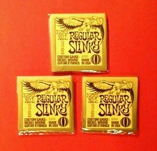 3 Sets Ernie Ball 2221 Nickel Regular Slinky Electric Guitar Strings Pack 10-46
