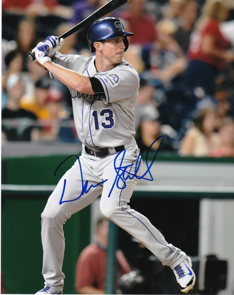 DREW STUBBS COLORADO ROCKIES ACCIÓN FIRMADO 8x10 Foto 1 de 1
