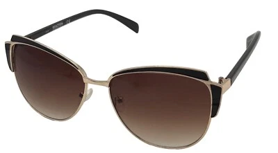Gafas de sol Kenneth Cole Reaction para mujer Cateye de metal marrón dorado dorado, KC1352. 52F Foto 1 de 4