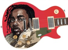 Kendrick Lamar Autographed Signed Custom Photo Graphics Guitar ACOA Kendrick Lamar Autographed Signed Custom Photo Graphics Guitar ACOA