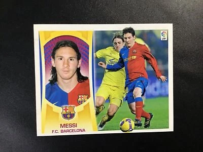 PEGATINA LIONEL MESSI 2009-10 LA LIGA BBVA ESTE OFICIAL DE CROMOS BARCELONA Foto 1 de 2