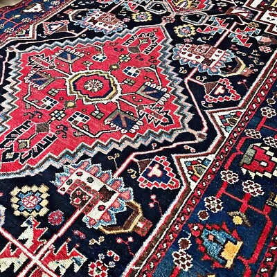 Alfombra 4x6 Antigua Oriental Auténtica Hecha a Mano Años 30 (Inv7173) Foto 1 de 4