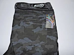BLUE/BLACK CAMO 2X MEN'S MOTORCYCLE RIDING PANTS SIZE 2X - Foto 1 di 6