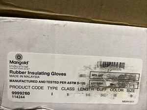 Ringelblume Gummi Isolierhandschuhe Gr. 14 Typ 1 Klasse 1 Blk  - Bild 1 von 2