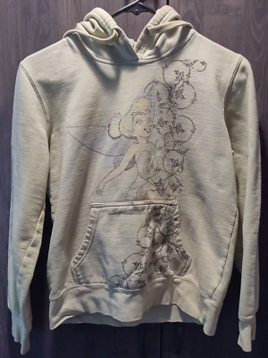 Sudadera con Capucha Disney Pullover: Campanilla, Juvenil, Grande, Verde Oliva, Usada Foto 1 de 3