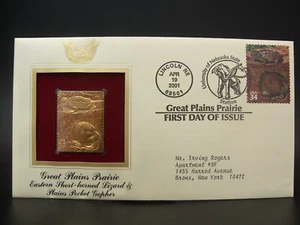 USA 2001 Great Plains Prairie Eastern Lizard & Plains Gopher First Day Cover - Bild 1 von 6