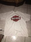 Harley Davidson Motorcycle Mens T Shirt Sz 2 Xl White Used Made In Usa