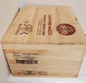 Wooden wine crate/box GREPPONE MAZI BRUNELLO ( no bottles included) - Picture 1 of 7