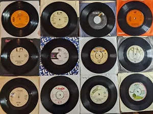 70s Job Group Lot Vinyl Singles Total 12 Abba ELO John Denver Lipps Inc & More - Picture 1 of 16