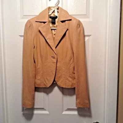 Chaqueta ARDEN B Cuero Cordero S Camel Claro  Foto 1 de 4