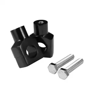 1" Black Handlebar Risers For Honda Shadow Spirit VLX VT VTX 750 1100 1300 1800 - Picture 1 of 11
