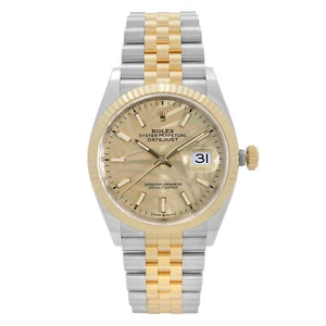 Orologio Rolex Datejust 36 mm oro giallo 18K quadrante a palma quadrante 126233 - Foto 1 di 6