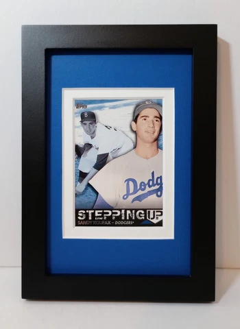 Sandy Koufax Brooklyn Dodgers Display Custom Framed Baseball Card Plaque Cover