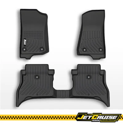 Alfombrillas moldeadas en 3D para Jeep Wrangler 21-25 4xe forro para todo tipo de clima TPE Foto 1 de 4