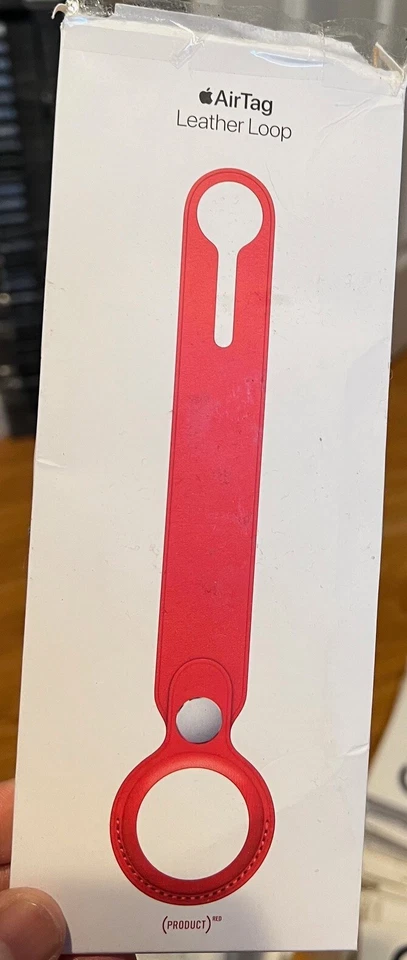 Apple AirTag Leather Loop Red MK0V3ZM/A Original - Image 1 of 1