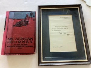 My African Journey HC 1908 W/ Winston Churchill Personal Signed Letter - Picture 1 of 24