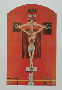 Clipping Ritaglio Illustrazione CROCIFISSIONE G.V. Sutherland - Picture 1 of 1