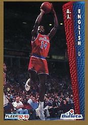 1992-93 Fleer Basketball #232 A.J. English