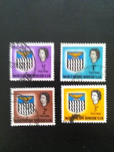 NORTHERN RHODESIA USED STAMPS 1963 ARMS 1/2,1,2,3d SG75-8. - Picture 1 of 1
