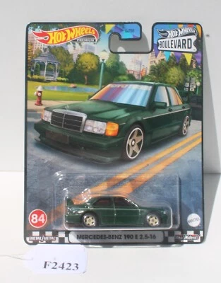 Hot Wheels Boulevard Green Mercedes-Benz 190 E 2.5-16 #84 FNQHotwheels F2423 - image 1 of 4