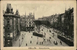 KÖLN Cologne Postkarte ~1910 Partie am Hohenzollernring mit Tram Straßenbahn - Picture 1 of 2