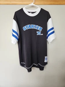 Camiseta deportiva vintage Starter 71 negra azul blanca talla grande años 90 - Imagen 1 de 6
