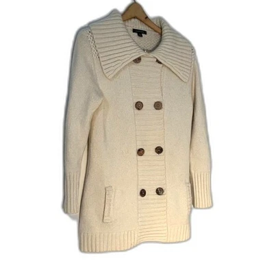 Lands End Women's Double Breasted Merino Wool Sweater Coat. SZ XL - Image 1 of 4