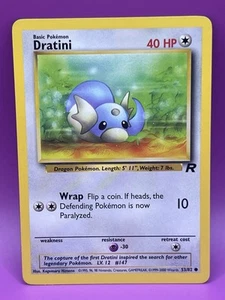 Dratini 53/82 Team Rocket Pokémon Card WOTC TCG English - Picture 1 of 2