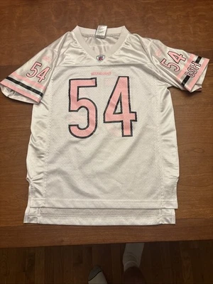 Camiseta deportiva Reebok NFL Bears Brian Urlacher concientización sobre el cáncer de mama talla juvenil grande 14 Foto 1 de 4