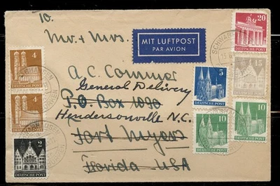 GERMANY COVER cds SCHWABHANSEN 1949 MULTI FKD mld U.S. - Image 1 of 4