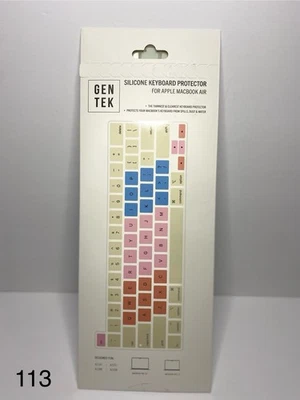 New, Gen Tek, Multicolor Silicone Keyboard Protector For MacBook Air. - Image 1 of 3