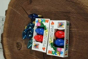 Vintage Multi C7 Christmas Replacement Bulbs -2  Packs of 4 +extras. - Picture 1 of 2