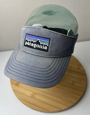 Chapéu Viseira Patagonia Fitz Roy Cinza Strapback Bordado Algodão Desbotado Falhas - Imagem 1 de 4