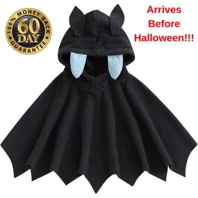 Disfraz Murciélago Halloween Infante Clásico Negro Niño Nuevo Vestir Niño Niños Traje Foto 1 de 4