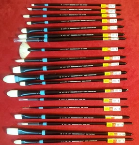 Princeton Aspen Long Handle Oil Paint Brushes - Lot Of 19 Brand New Fast Shippin - Picture 1 of 3
