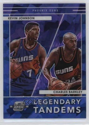 Contenders Optic Blue Cracked Ice Prizm 2021/75 Charles Barkley Kevin Johnson Foto 1 de 2