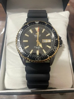 Orient Automatic Watch Mako3 Black Sapphire Crystal Unisex 40mm Silicone New - Image 1 of 4