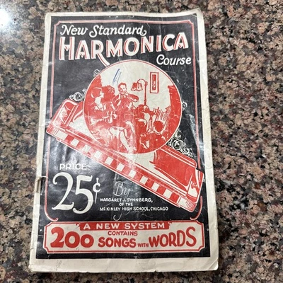 1925 New Standard Harmonica Course Music Book by Margaret Synnberg Chicago - Image 1 of 4