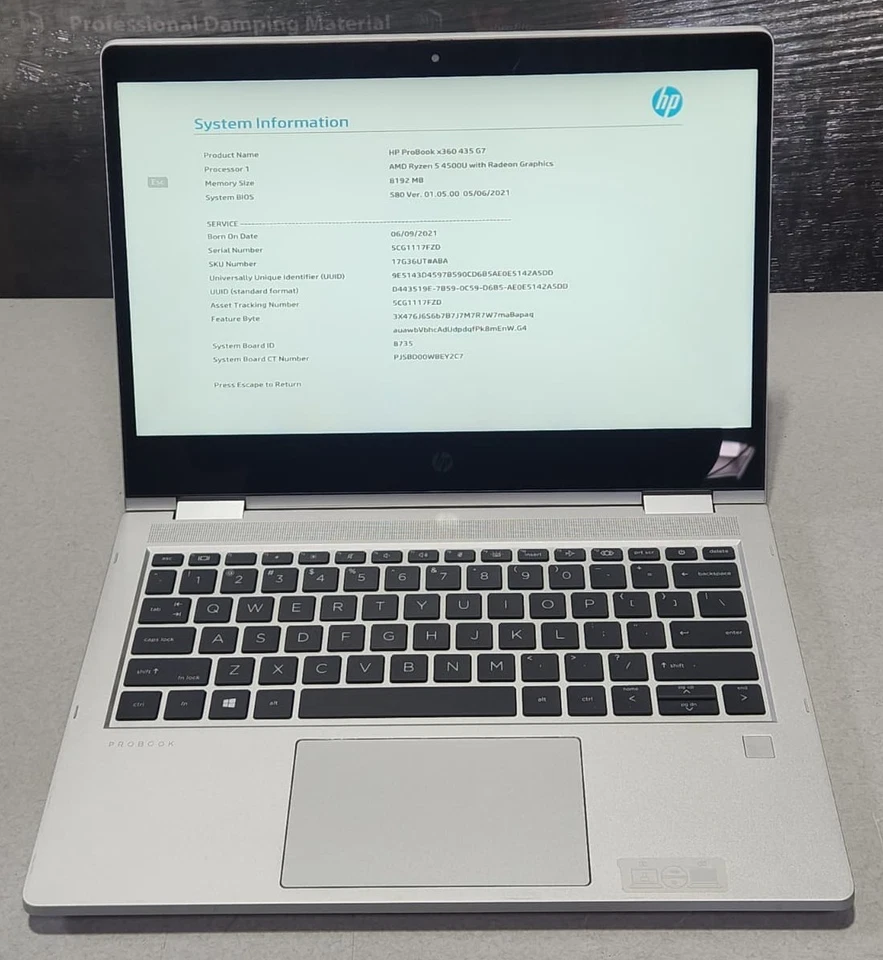 Portátil Notebook HP ProBook x360 435 G7 13,3" AMD Ryzen 5 4500U 8 GB SDRAM Foto 1 de 4