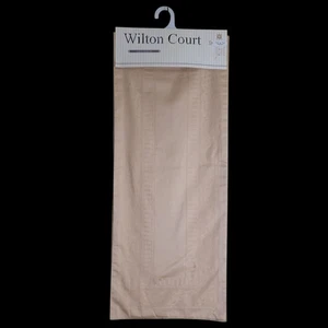 Wilton Court Table Runner Buttercream Damask 100% Cotton 14"x70" - Picture 1 of 6