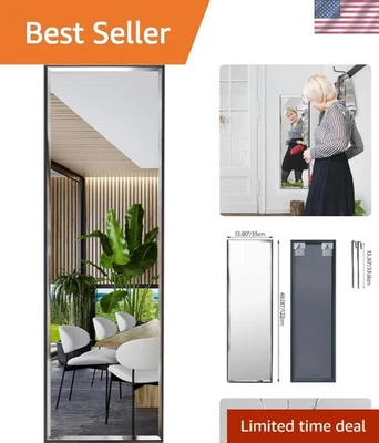 Chic 14x48 Inch Full-Length Wall Mounted Mirror with Explosion-Proof Safety - Image 1 of 4