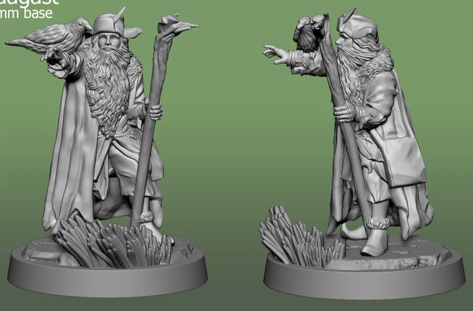 Dnd Radagast LOTR Wizard 28mm/32mm Scale Mini TTRPG - Image 1 of 1