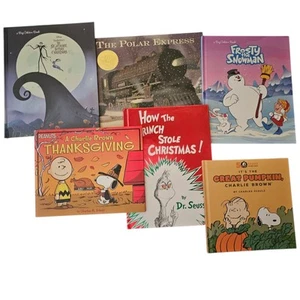 Mixed Lot Of 6 Hard & Soft Cover Holiday Themed Children's Books - Foto 1 di 7