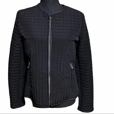Zara Trafaluc Quilted Short Blazer Jacket Black Women's M Medium - Image 1 of 4