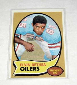 Topps 43 1970 Elvin Bethea novato RC HOF Oilers EX+ - Imagen 1 de 2